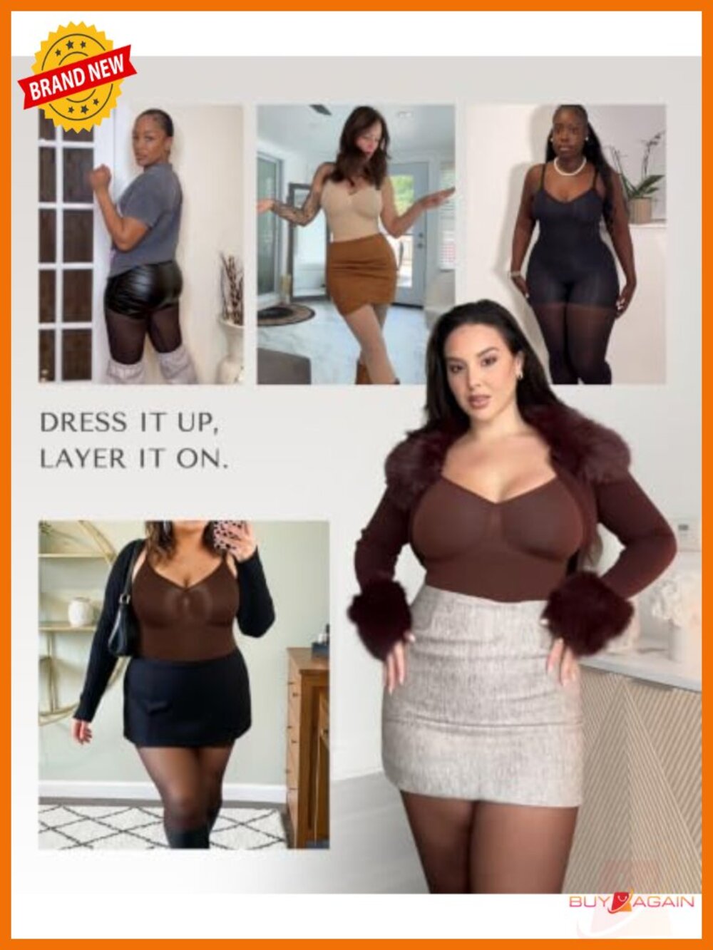Full Body Shapewear Bodysuit Tummy Control Sheer Footless Pantyhose Compression - Picture 4 of 6